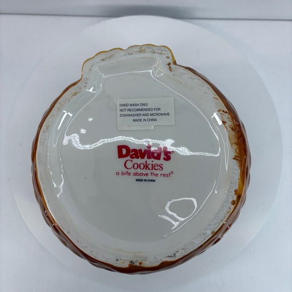 David's Cookies Ceramic Owl Cookie Jar with Pumpkin Autumn Fall Decor - Picture 7 of 9